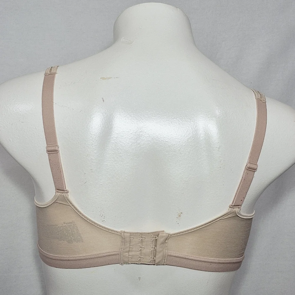 LARGE Hanes HCX3 HBG7 G507 X-Temp Foam Wireless Wire Free Sports Bra‎ Beige